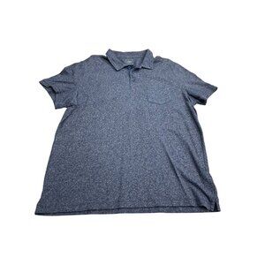 Gap Mens Blue Heathered Polo Shirt Size L Cotton Blend Short Sleeve